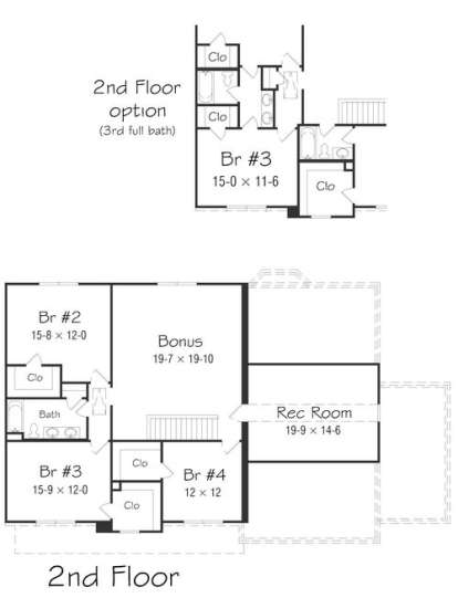 Floorplan 2 for House Plan #3367-00019