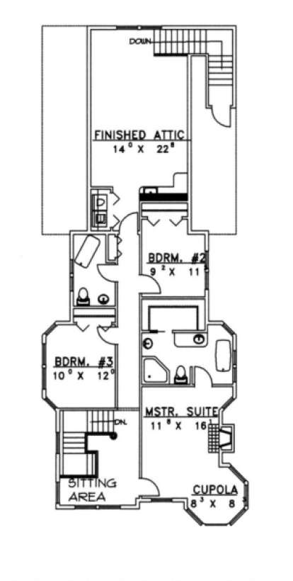 Second Floor for House Plan #039-00291