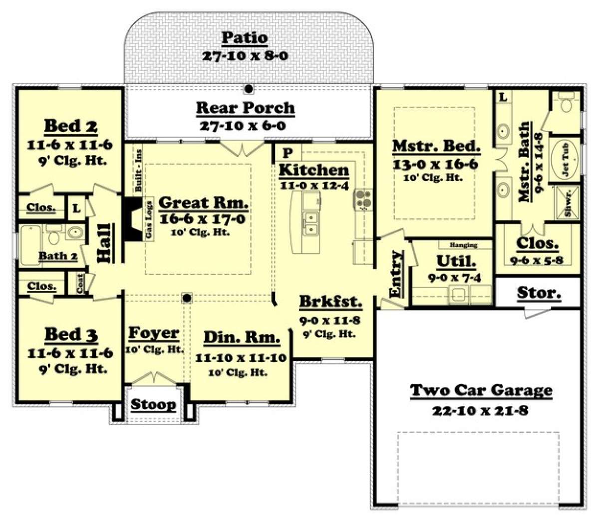 Main Floor for House Plan #041-00068