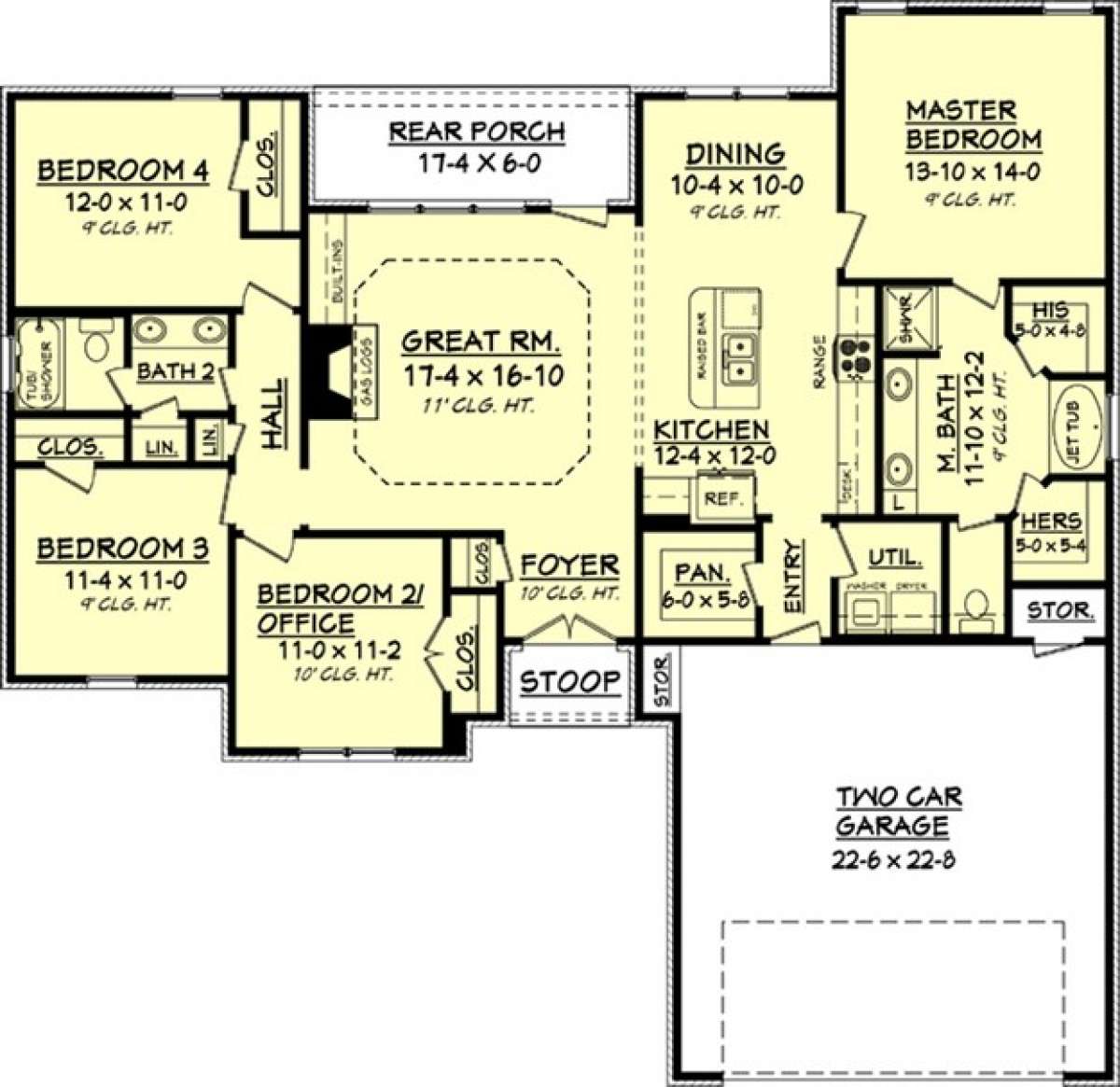 Main Floor for House Plan #041-00069
