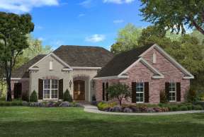 French Country House Plan #041-00072 Elevation Photo