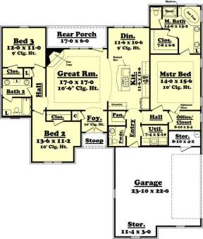 Main Floor for House Plan #041-00072