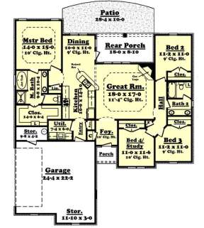 Main Floor for House Plan #041-00073