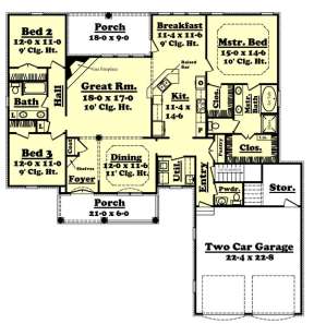 Main Floor for House Plan #041-00075