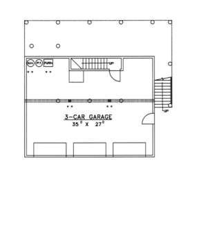 Garage Floor for House Plan #039-00292