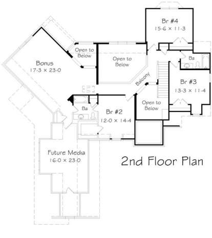 Floorplan 2 for House Plan #3367-00025