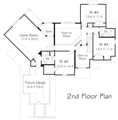 Floorplan 2 for House Plan #3367-00026