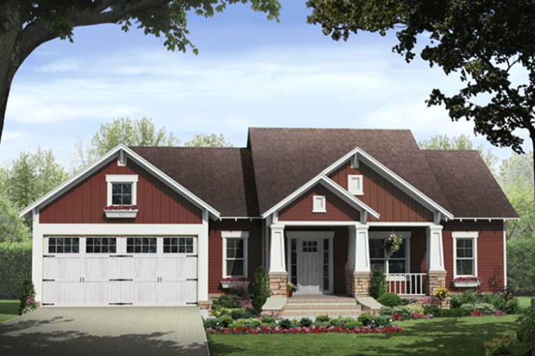 Craftsman House Plan #348-00216 Elevation Photo