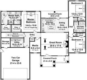 Main Floor for House Plan #348-00216