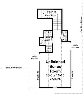 Bonus Room for House Plan #348-00218