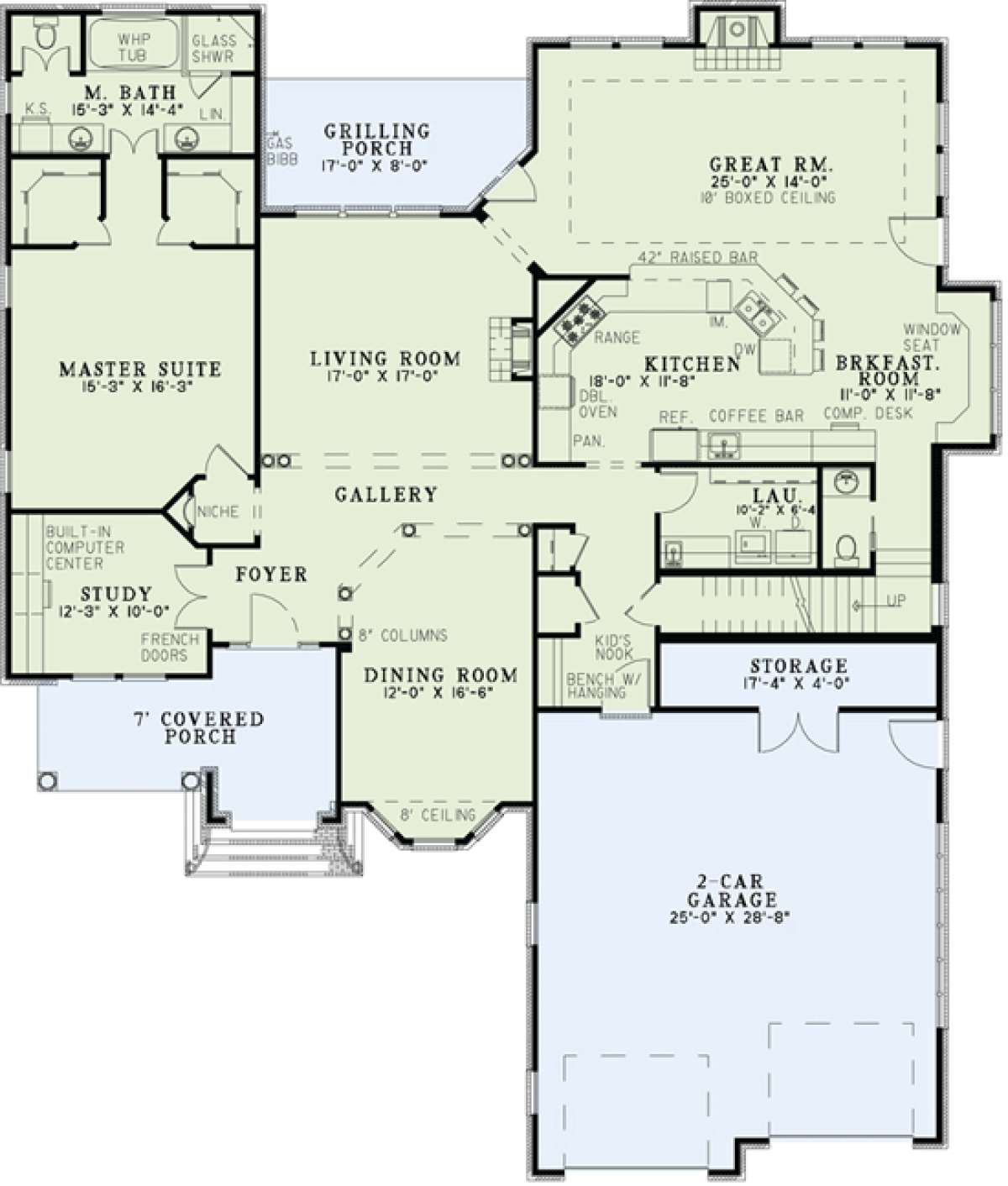 Floorplan 1 for House Plan #110-00961