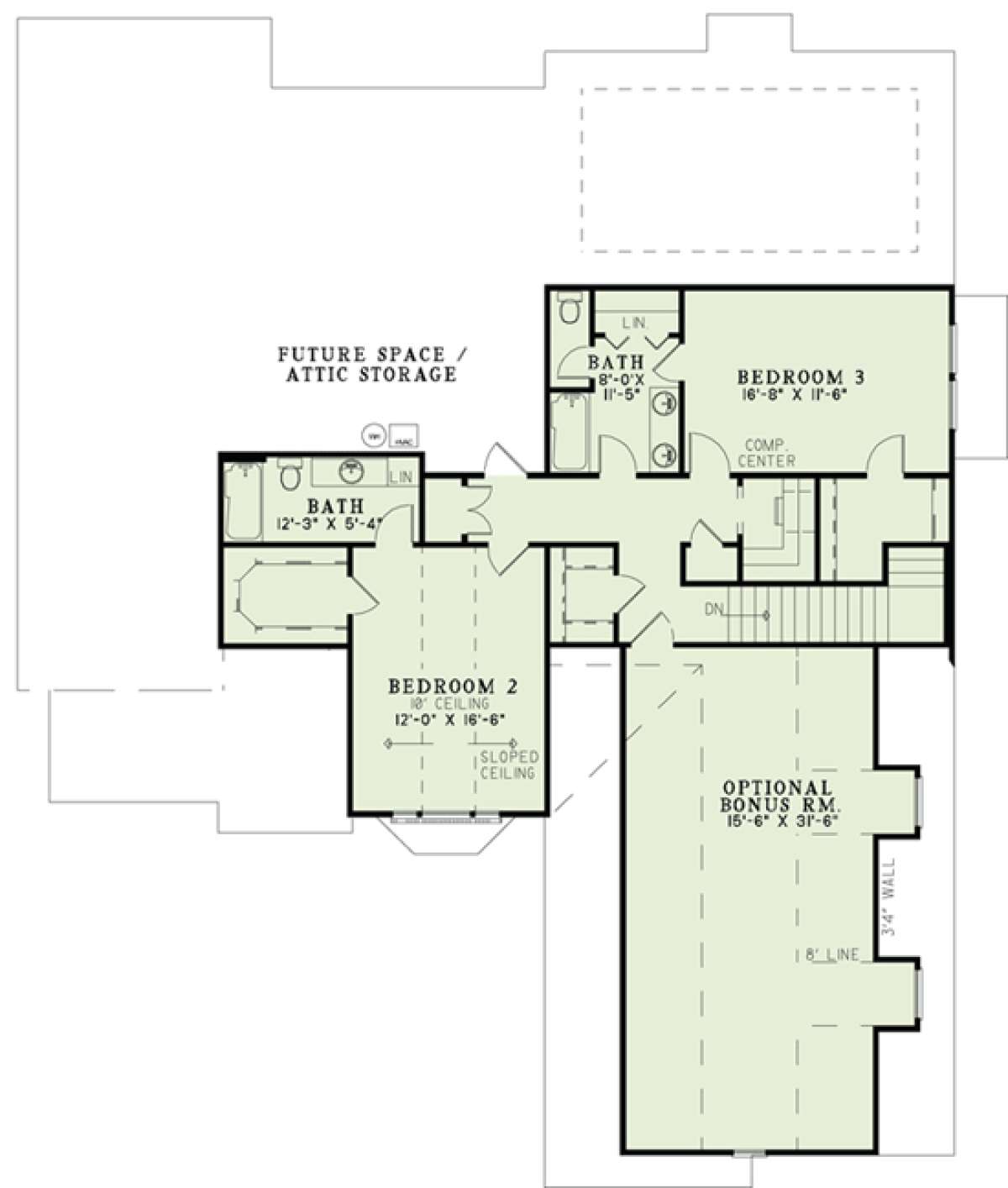 Floorplan 2 for House Plan #110-00961