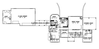 First Floor for House Plan #039-00293
