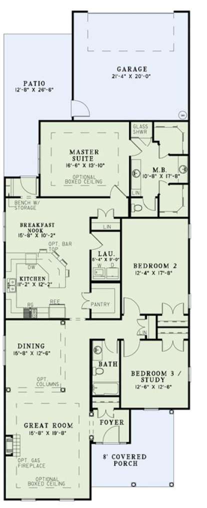 Floorplan 1 for House Plan #110-00962
