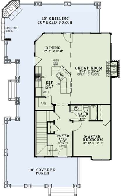Floorplan 1 for House Plan #110-00964