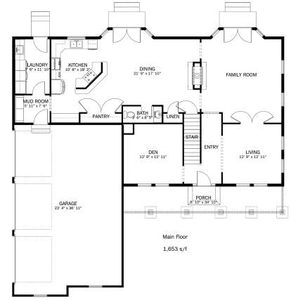 Main Floor for House Plan #2802-00001