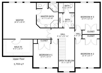Second Floor for House Plan #2802-00001