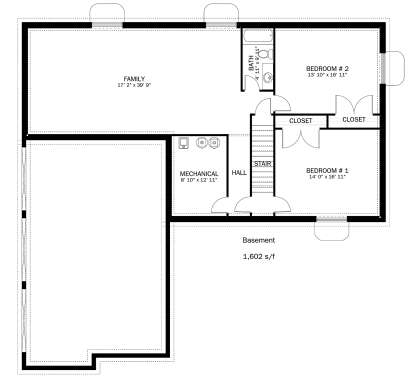 Basement for House Plan #2802-00001