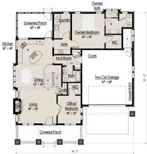 Floorplan 1 for House Plan #7806-00014