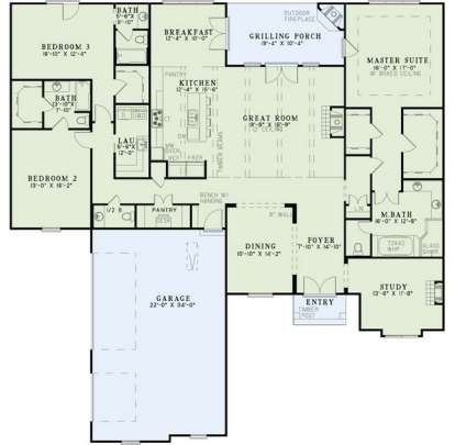 Main Floor for House Plan #110-00969