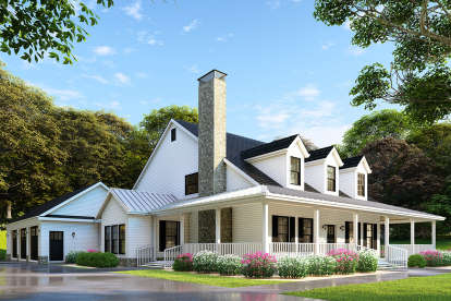 Farmhouse House Plan #110-00971 Elevation Photo