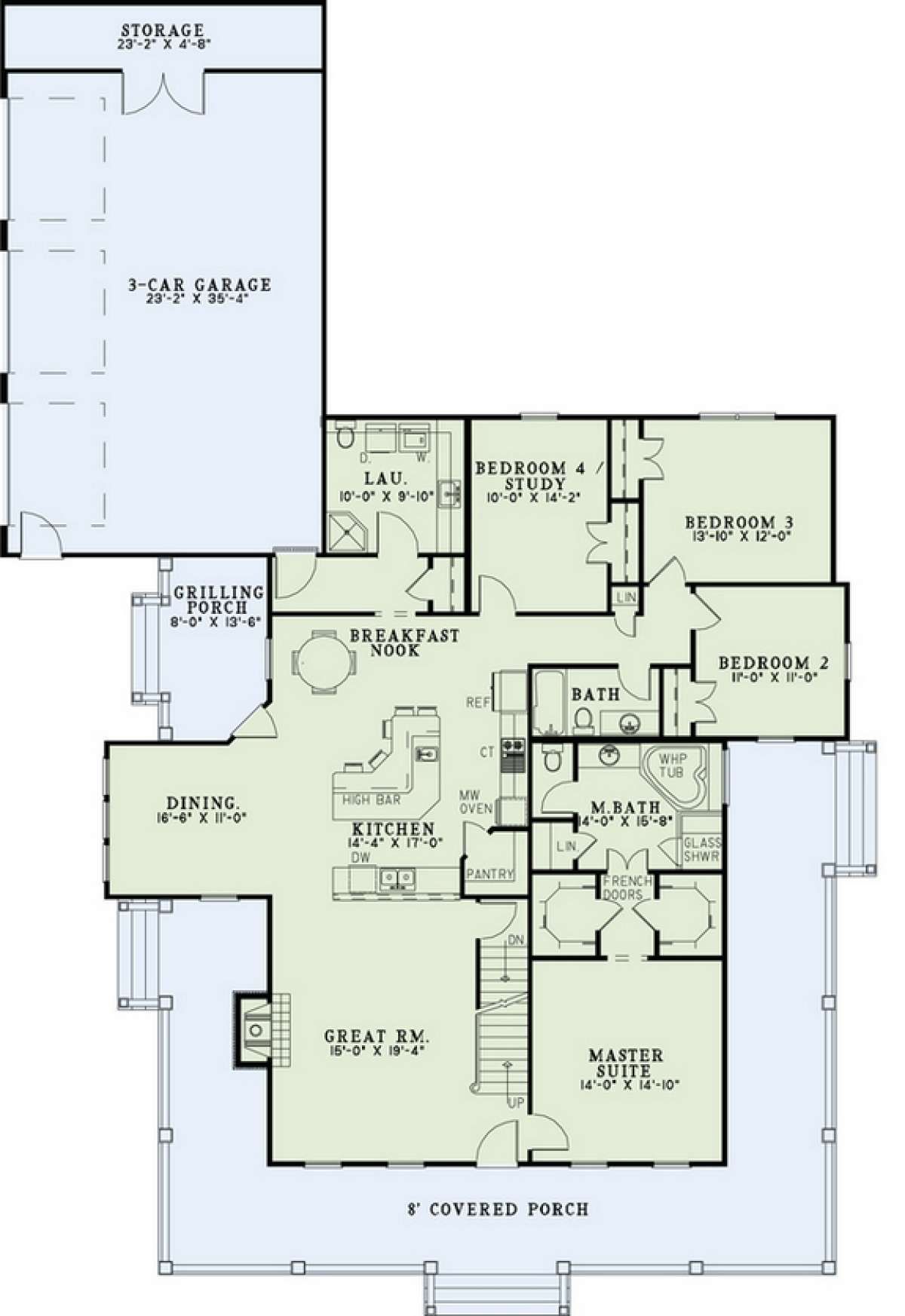 Floorplan 1 for House Plan #110-00971