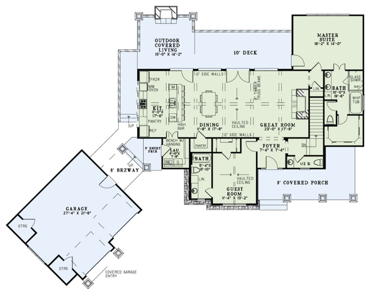 Floorplan 1 for House Plan #110-00972