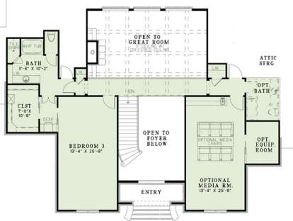 Floorplan 2 for House Plan #110-00976