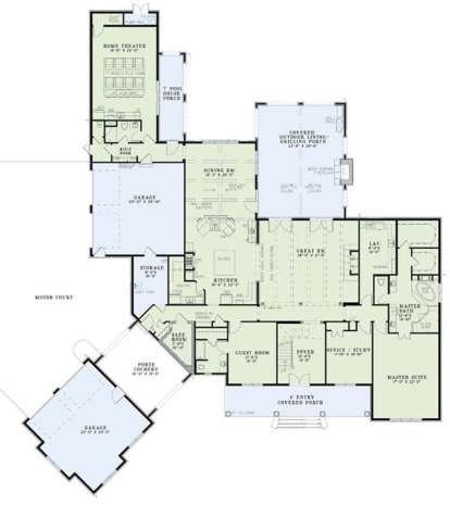 Floorplan 1 for House Plan #110-00977