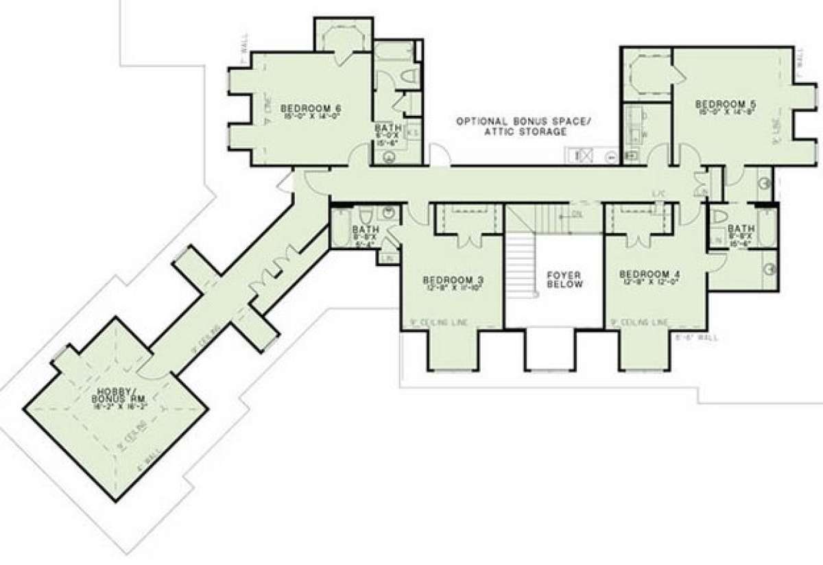 Floorplan 2 for House Plan #110-00977