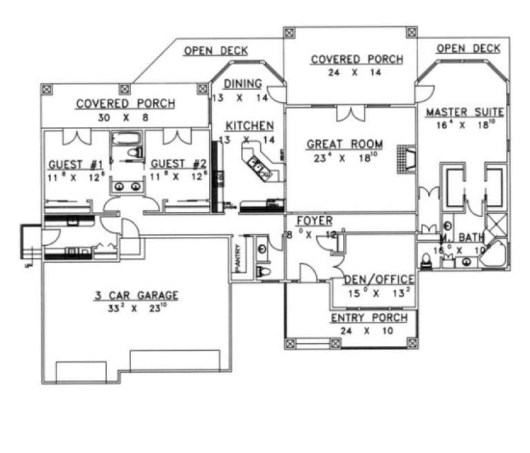 House Plan House Plan #1614 Drawing 1
