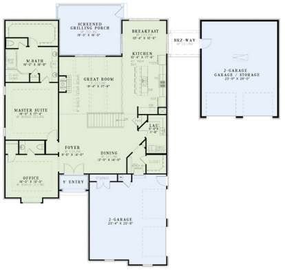 Floorplan 1 for House Plan #110-00979