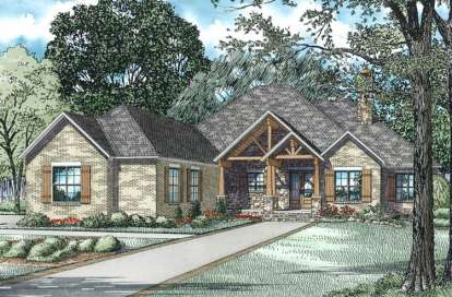 Craftsman House Plan #110-00980 Elevation Photo