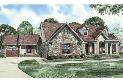 Country House Plan #110-00982 Elevation Photo