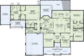 Floorplan 1 for House Plan #110-00982
