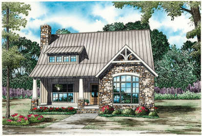 Cottage House Plan #110-00984 Elevation Photo