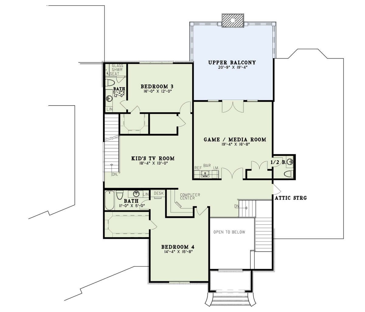 Floorplan 2 for House Plan #110-00985