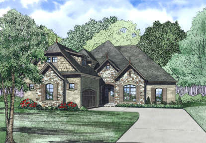 European House Plan #110-00986 Elevation Photo