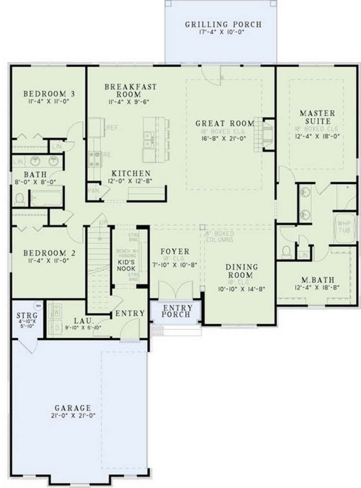 Floorplan 1 for House Plan #110-00986