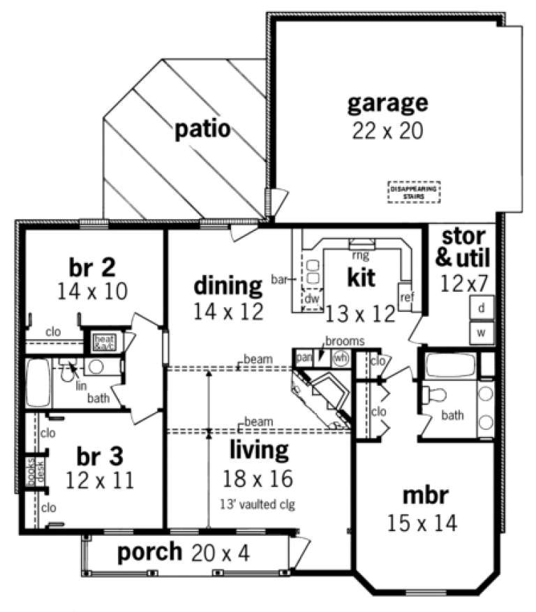 House Plan House Plan #1615 Drawing 1