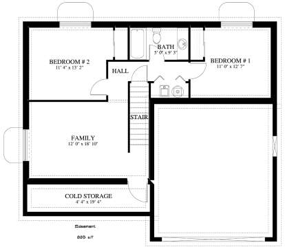Basement for House Plan #2802-00002