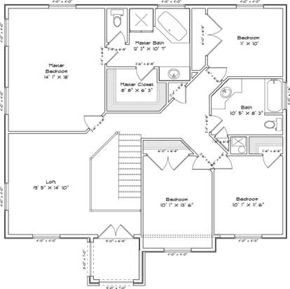 Second Floor for House Plan #2802-00003