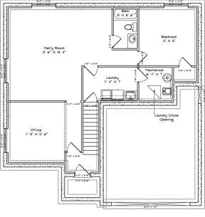 Basement Floor Plan for House Plan #2802-00003