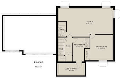 Basement for House Plan #2802-00005