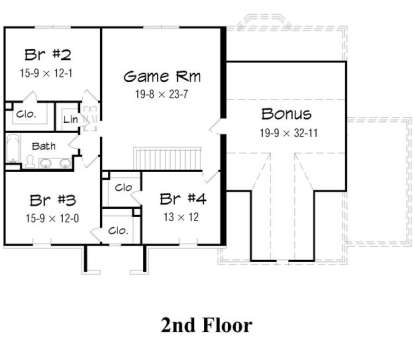 Floorplan 2 for House Plan #3367-00029