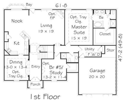 Floorplan 1 for House Plan #3367-00032