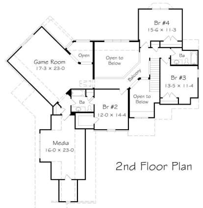 Floorplan 2 for House Plan #3367-00033