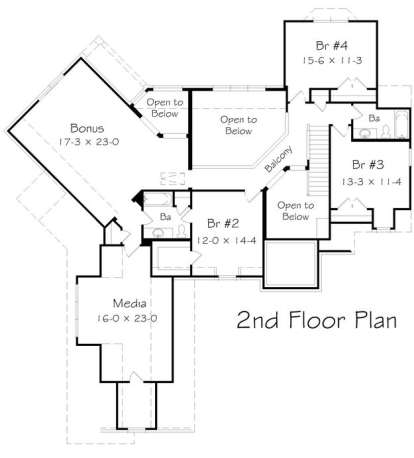 Floorplan 2 for House Plan #3367-00034