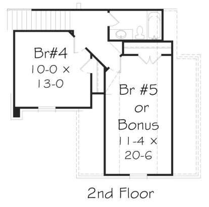 Floorplan 2 for House Plan #3367-00036