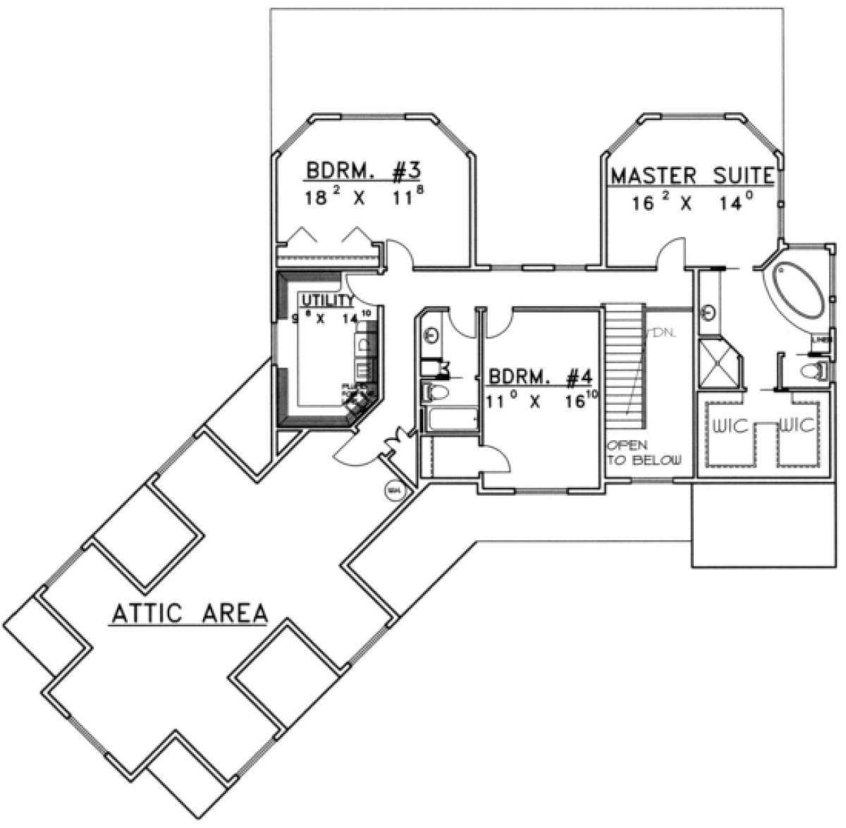 Second Floor for House Plan #039-00297